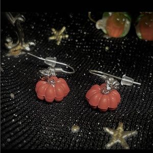 🎃 Earrings Hypoallergenic Pumpkin Fall Autumn Cute Small Jewelry Handmade